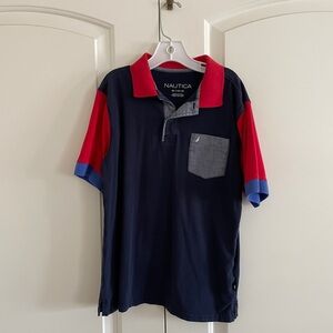 Nautica Boy’s Polo Shirt in Navy, Red, and Blue